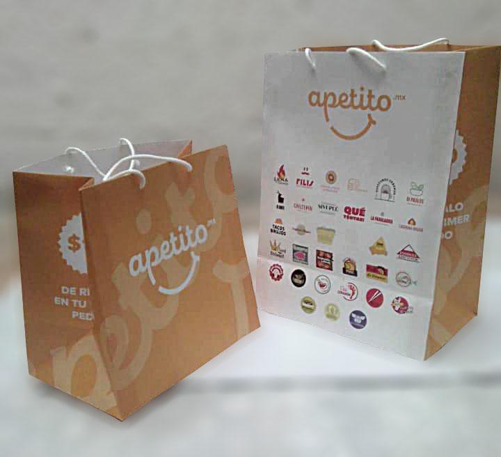 Bolsas de papel bond con impresión personalizada