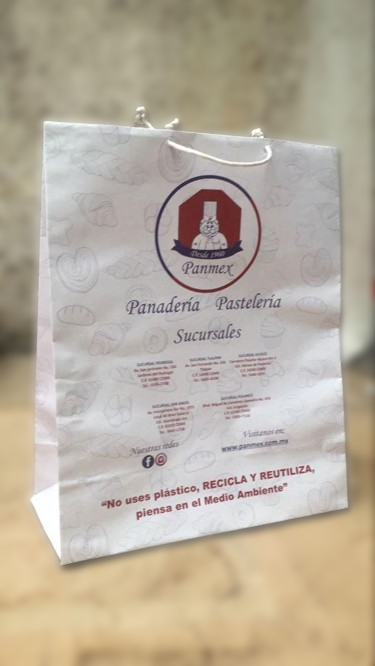 Bolsa de papel kraft para panaderías, cafeterías o repostería artesanal