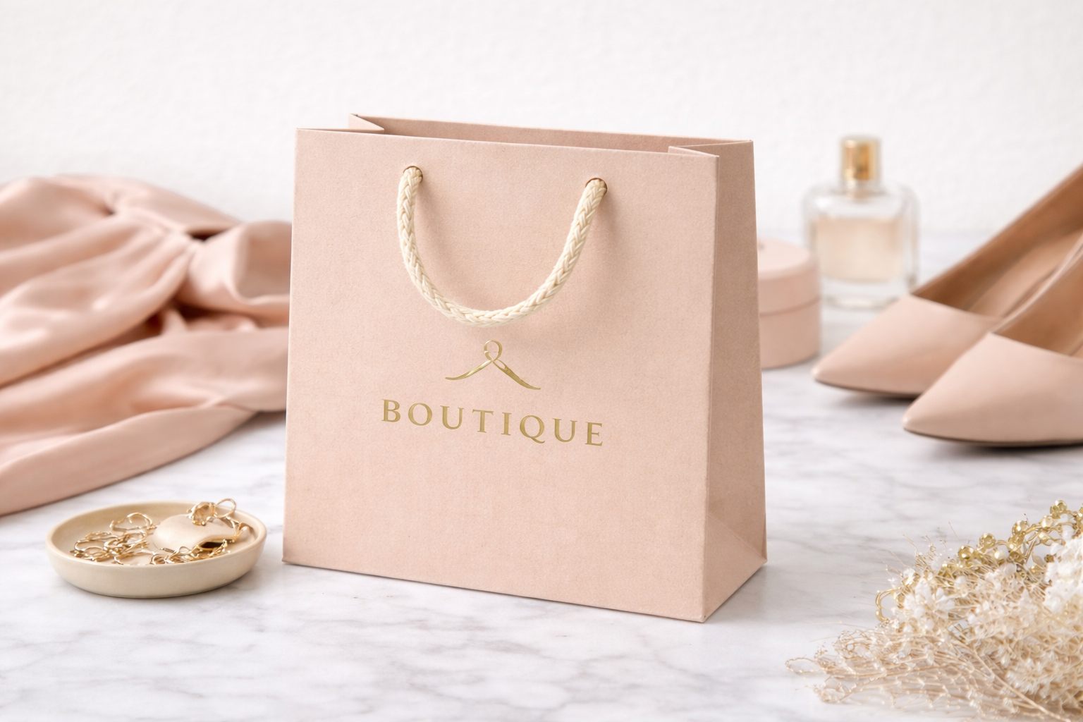 Bolsas de papel kraft para boutique personalizadas